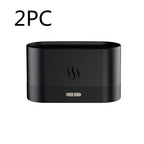 Obsidian Black flame mist diffuser, glossy body with front control buttons