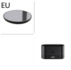 Flame mist diffuser in Obsidian Black, top plate view with front control buttons