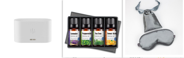 Ivory White flame mist diffuser with essential oil bottles set and scent sachets