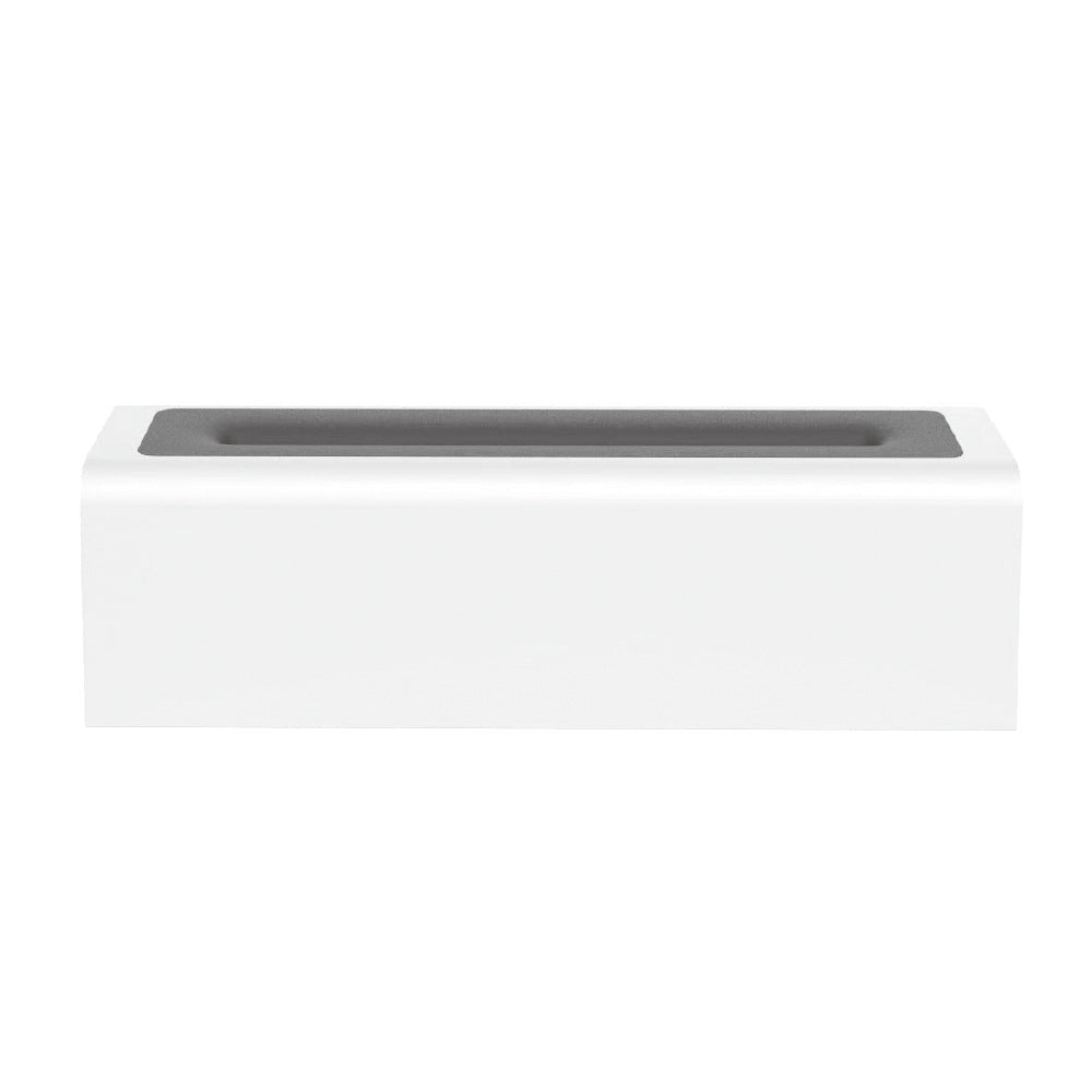 USB flame diffuser, white rectangular body with recessed top opening