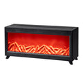 Black fireplace aroma diffuser with glowing simulated flames
