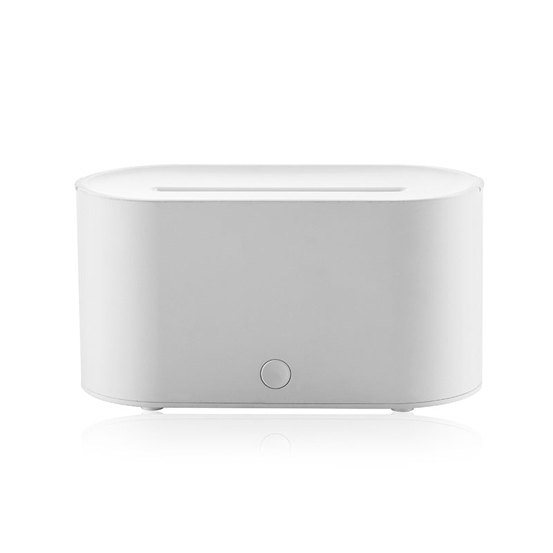 Ivory white Aroma Flame Humidifier with top vent and round power button