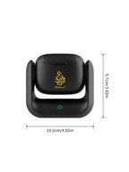 Black rotational incense burner size view, 10.2×7.3×13.1 cm