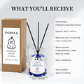 Botanical reed diffuser set, 100ml—sandalwood scent with 3 black reeds
