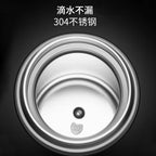 Stainless steel inner cup of a smart thermos, circular view, 500ml.