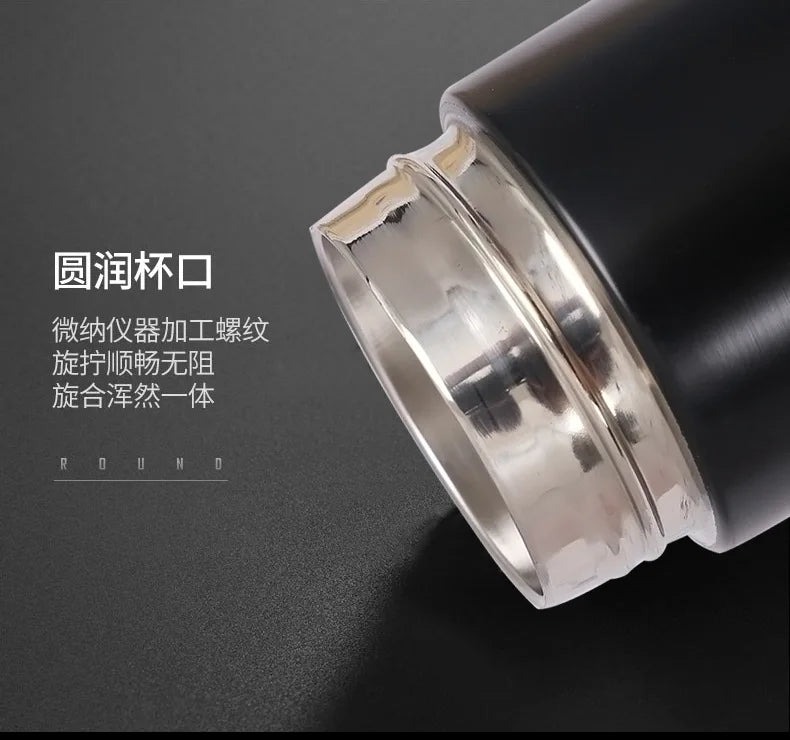 Stainless steel inner insert of a smart thermos with rounded rim, 500ml.