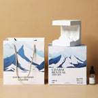 Aromatherapy essential oil gift set with blue mountain boxes and dropper bottle