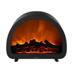 Black remote aroma diffuser with arched front and glowing ember effect