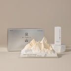 Car crystal diffuser with white mountain aroma stone on tray and two product boxes