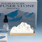 Natural stone crystal diffuser with box, dropper bottle, and white mountain stone