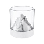Mountain View aroma diffuser with white base and clear dome, gray mountain insert inside.