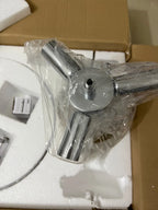 Metal parts for LED table lamp, brushed silver lamp head and cylindrical base