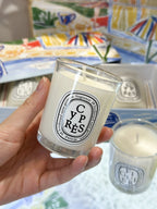 Duftkerze im Glas mit „CYPRES“-Etikett, 190g