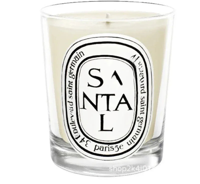 Duftkerze im Glas „SANTAL“ (190g) mit Brenn-docht