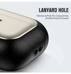 Lanyard hole on textured black side of the case, precise cutouts for ports