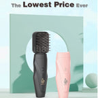 Hair bakhoor diffuser handheld units in black and pink with comb-style tops