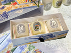 Coffret de bougies parfumées botanique 190 g : figuier, citronnelle, cyprès.
