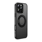 Obsidian black phone case with rotating MagSafe ring and camera cutouts