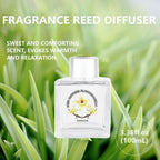 100ml reed diffuser bottle with white cap and floral label
