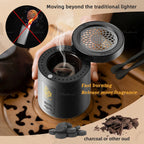 Portable incense burner with lid and handle; for charcoal or oud