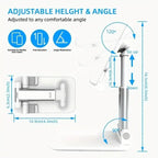 Adjustable desk phone stand with foldable design for height and angle control
