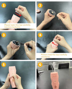 Pink hair bakhoor diffuser with top opened, shown in hands during setup