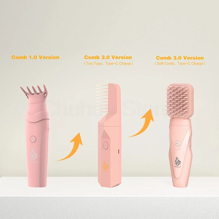 Pink hair bakhoor diffuser set with comb-style tops in different sizes