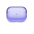 Clear shield AirPods case in translucent purple with smooth protective shell