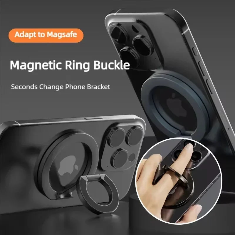 Magnetische Ring-Buckle-Standhalterung am Handy, faltbar für Tischposition