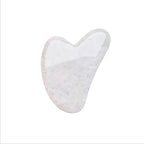 Emerald Jade Glow Roller stone, white crystal rounded gua sha