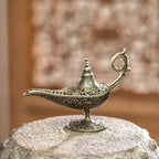 Arabian Lamp Cone Burner side view with decorative finial and curved spout