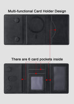 Citadel pouch magnético negro, tarjetero con bolsillos y solapas visibles