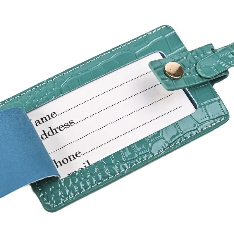 Forest Green passport holder showing inner card panel and button fastener
