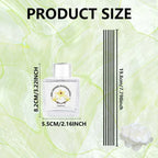 100ml reed diffuser bottle with size measurements shown (8.3–7.9 in, 5.5 cm)