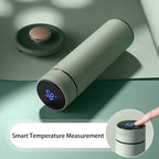 Heritage smart thermos flask, white body with digital temperature display lid