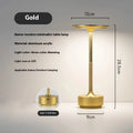 Gold cordless reading lamp, lantern glass, Type‑C base, three-color dimming