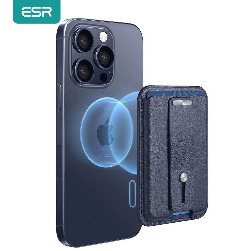 ESR Meridian ESR Find My Wallet in Black Carbon Fiber, with phone back sleeve