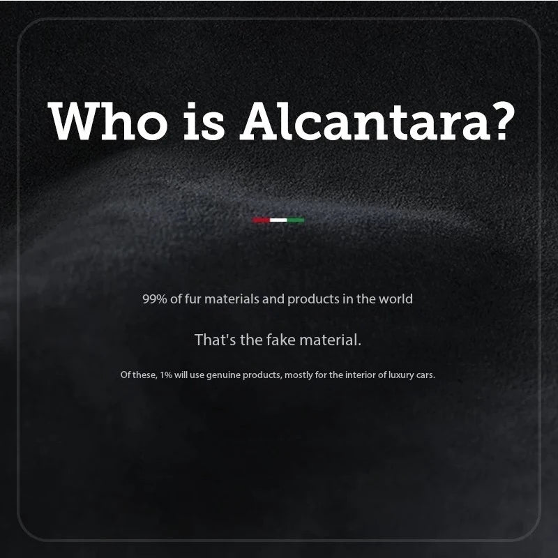 Alcantara material close-up, dark textured fabric with visible fine grain