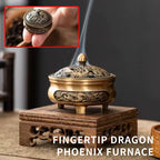 Engraved brass majlis incense plate with domed lid and pierced dragon pattern