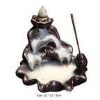 Backflow incense cone refill set: burner plate size 10 × 10 × 8 cm