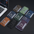 Set of Eclipse magnetic card wallets in multiple colors: black, green, khaki, blue, and more.