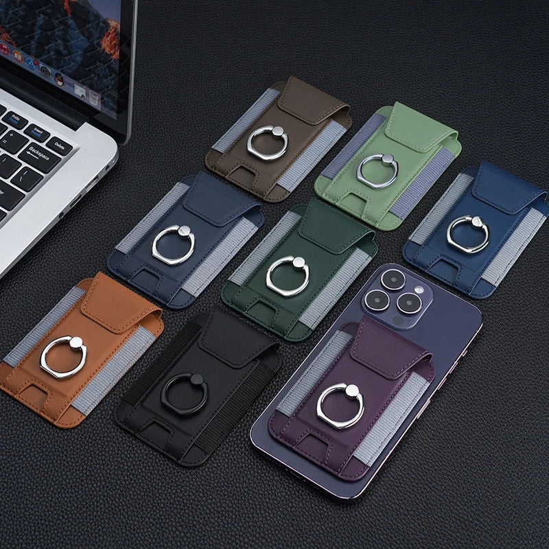 Set of Eclipse magnetic card wallets in multiple colors: black, green, khaki, blue, and more.