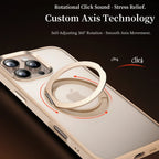 Champagne gold rotating MagSafe case with adjustable stand ring
