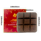 Dark bakhoor bricks set beside red Bakhoor Al Oud box, 6.8 cm