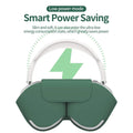 AirPods Max smart cover headset with dark green soft ear pads and padded headband