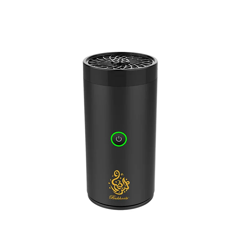 USB portable bakhoor burner, Executive Black finish with power button