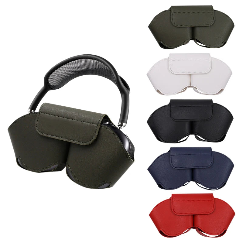 PU protective cover for AirPods Max—dark green, white, black, blue, red