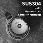 Silver thermos lid with circular center button and temperature display window