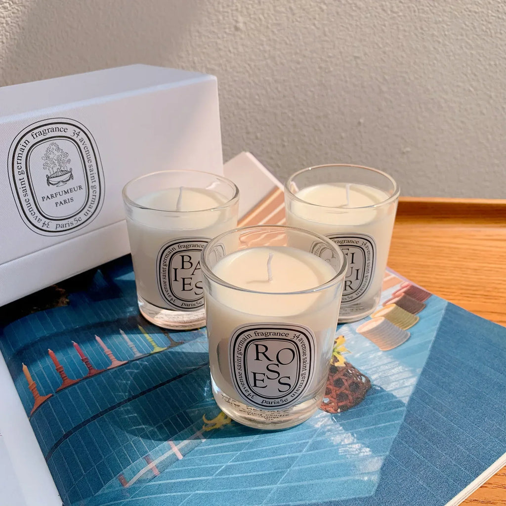 Duftkerzen im Glas im Set: ROSES, BAIES, FIGUIER
