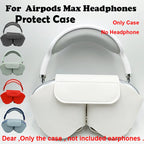 Naqsh protective case cover for AirPods Max, white PU leather-style ear cup cover